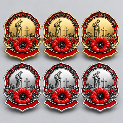 🌺Limited Edition Red Poppy Remembrance Brooch – For All Our Fallen Heroes🎖️