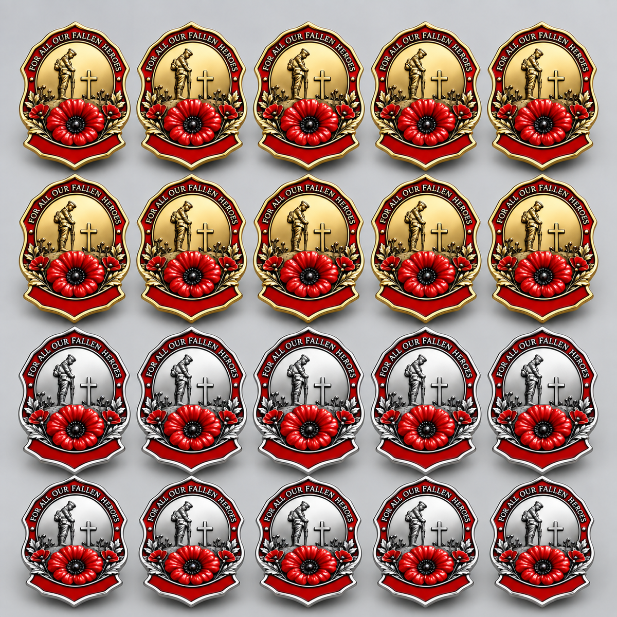 🌺Limited Edition Red Poppy Remembrance Brooch – For All Our Fallen Heroes🎖️