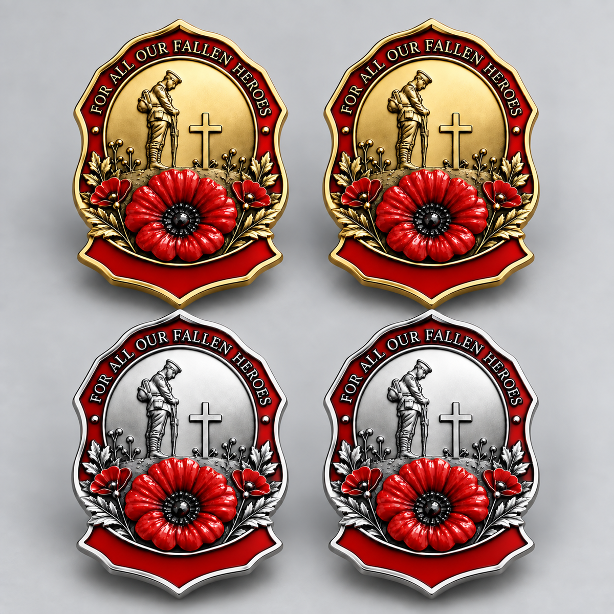 🌺Limited Edition Red Poppy Remembrance Brooch – For All Our Fallen Heroes🎖️