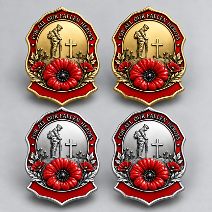 🌺Limited Edition Red Poppy Remembrance Brooch – For All Our Fallen Heroes🎖️