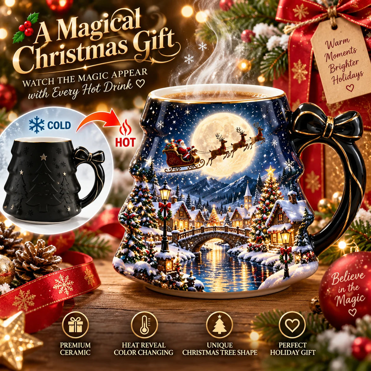 🎄 Christmas Magic™ Color-Changing Mug – Watch Holiday Magic Come to Life! ✨