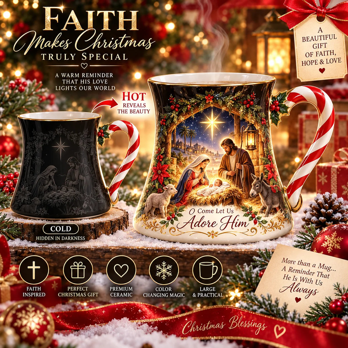 🎄 Christmas Magic™ Color-Changing Mug – Watch Holiday Magic Come to Life! ✨
