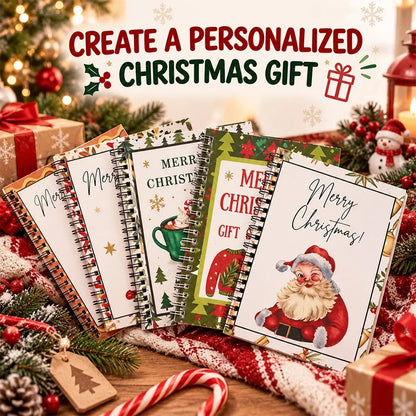 🎁70% OFF!!!-Ready for Christmas!🎅Christmas Gift Card Book, DIY Spiral-Bound Christmas Gift Card Holder Book🎁Personalized Xmas Gifts for Family, Festive & Party Supplies