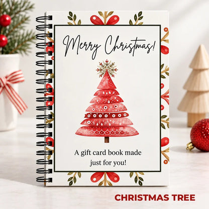🎁70% OFF!!!-Ready for Christmas!🎅Christmas Gift Card Book, DIY Spiral-Bound Christmas Gift Card Holder Book🎁Personalized Xmas Gifts for Family, Festive & Party Supplies