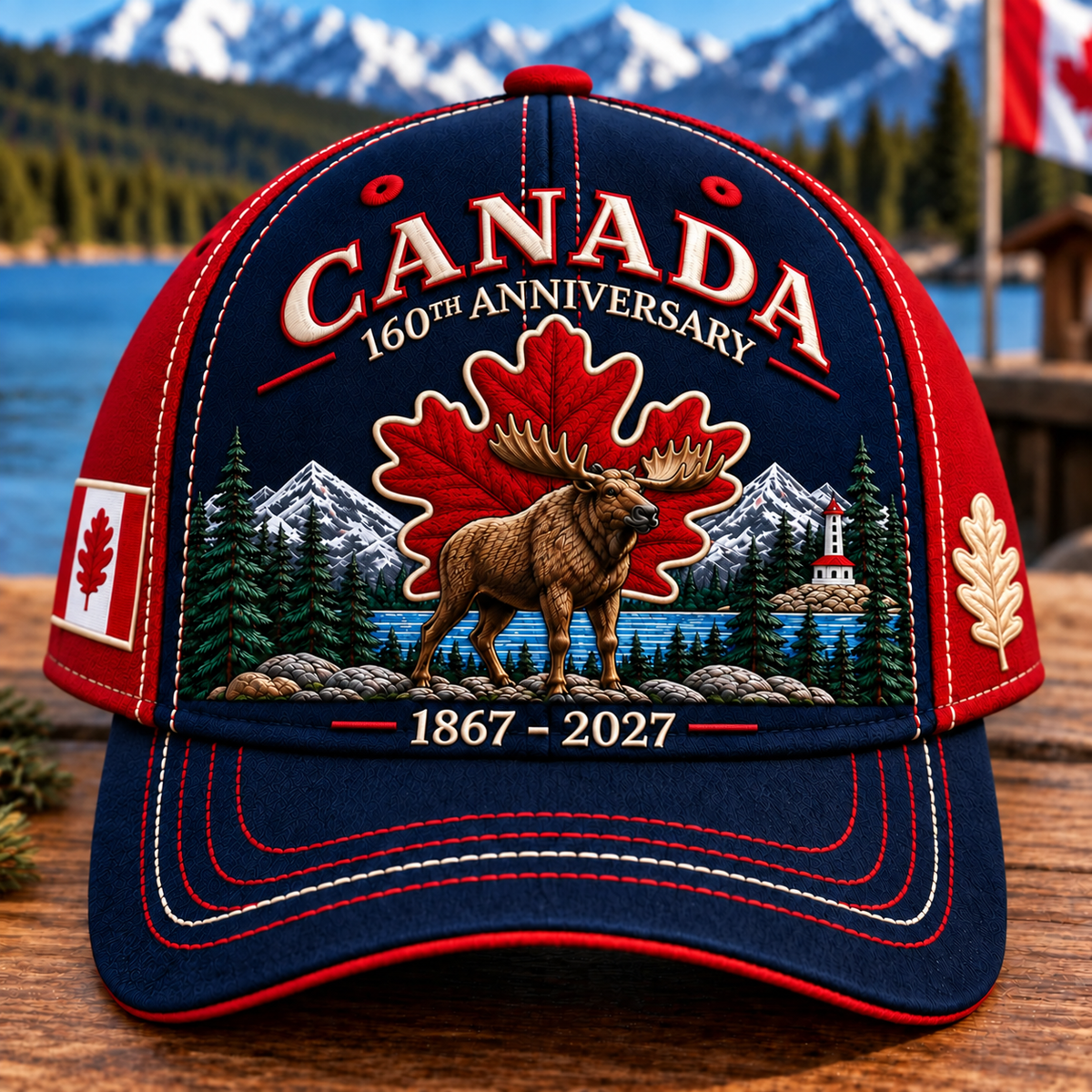 🔥🍁 Canada 160th Anniversary 1867–2027 - Premium Embroidered Heritage Cap100% Cotton • Detailed Embroidery • Comfortable Fit