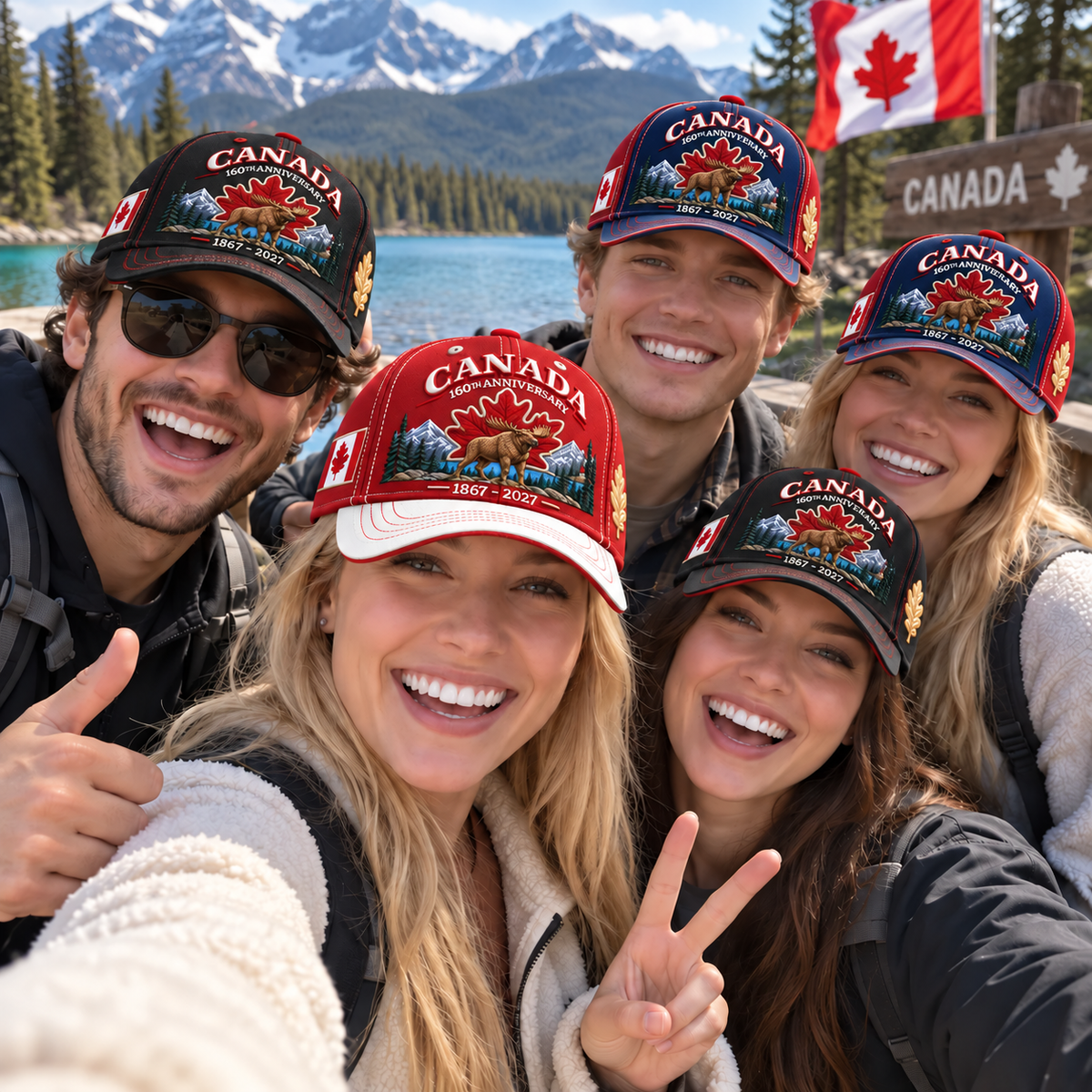 🔥🍁 Canada 160th Anniversary 1867–2027 - Premium Embroidered Heritage Cap100% Cotton • Detailed Embroidery • Comfortable Fit
