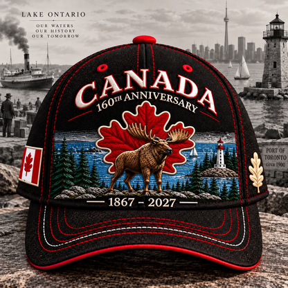🔥🍁 Canada 160th Anniversary 1867–2027 - Premium Embroidered Heritage Cap100% Cotton • Detailed Embroidery • Comfortable Fit