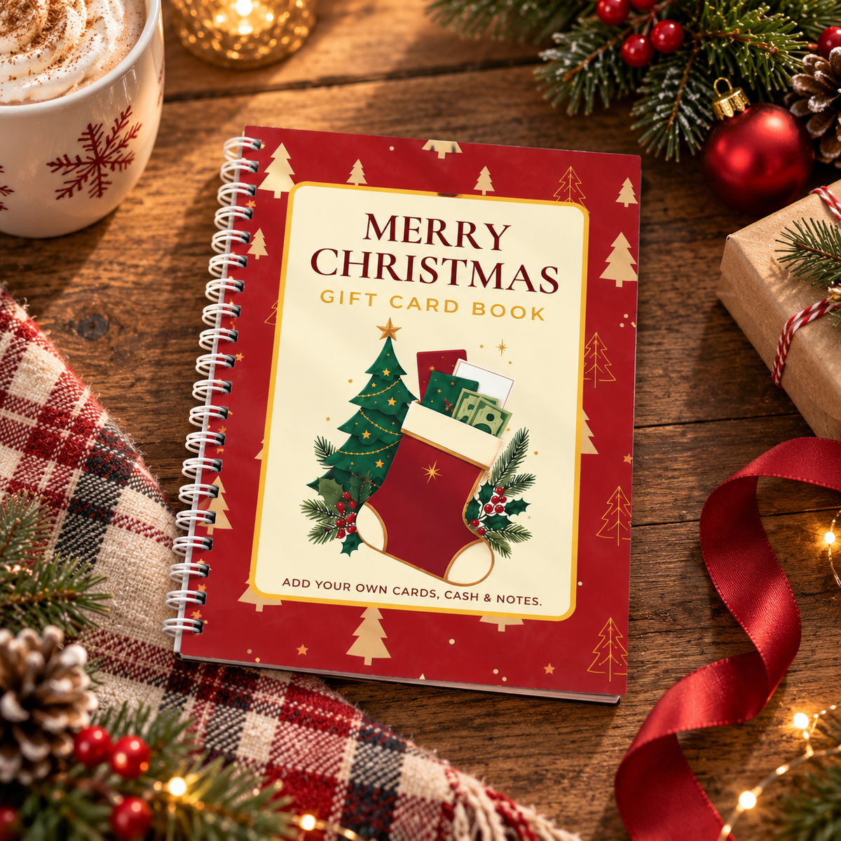 🎄 Christmas Gift Card Book – Fill, Flip & Surprise 🎁