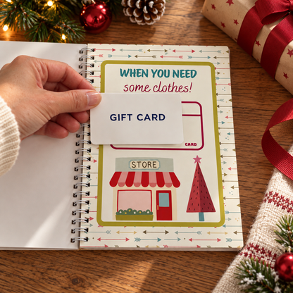 🎄 Christmas Gift Card Book – Fill, Flip & Surprise 🎁