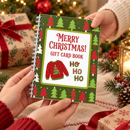 🎄 Christmas Gift Card Book – Fill, Flip & Surprise 🎁