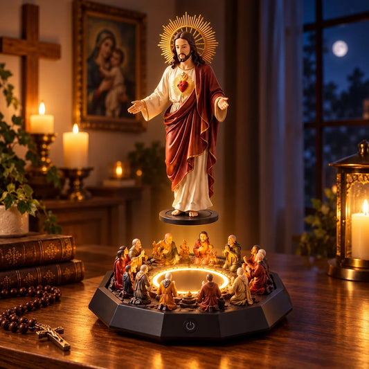 🔥last Day 49% Off🔥- Floating Christ With Led Lighting – A Symbol Of Faith That Enchants