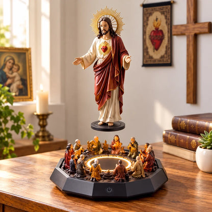 🔥last Day 49% Off🔥- Floating Christ With Led Lighting – A Symbol Of Faith That Enchants