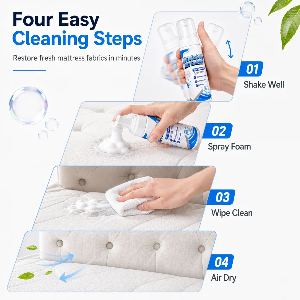 🫧✨ No-Rinse Foam Cleaner – Refresh Mattresses, Sofas, Upholstery & Car Seats!