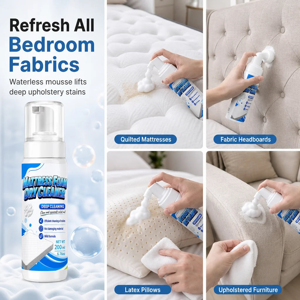 🫧✨ No-Rinse Foam Cleaner – Refresh Mattresses, Sofas, Upholstery & Car Seats!