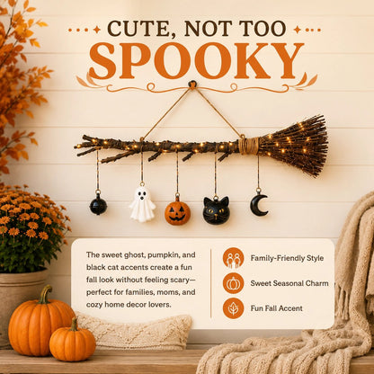 🍂 Lighted Fall Broom Wall Decor – 50% OFF Today ✨
