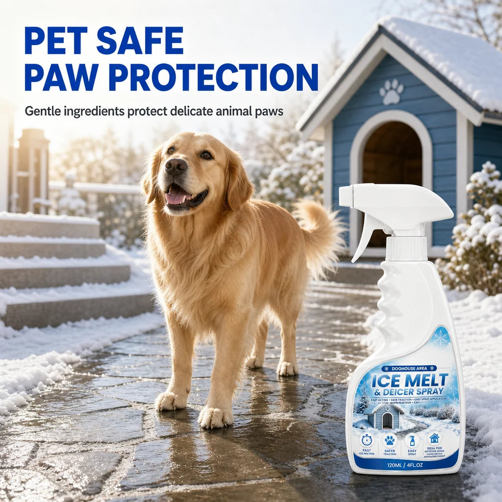 ❄️ Outdoor Ice Melting Spray – Easy Ice & Frost Removal for Steps, Patios & Walkways🍀