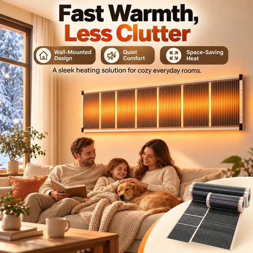 🔥3-Second Rapid Heating Honeycomb Graphene Far-Infrared Ceramic Wall Heater – Low Noise & Energy Efficient Indoor Wall Mount Heater