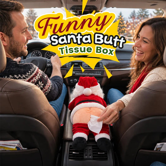 🎅😂 Funny Santa Butt Tissue Box – Hilarious Christmas Decor & White Elephant Gift 🎁