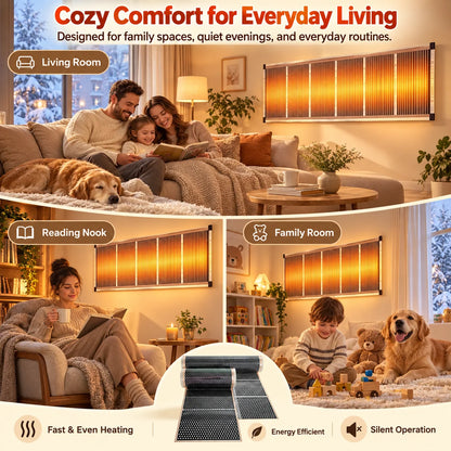 🔥3-Second Rapid Heating Honeycomb Graphene Far-Infrared Ceramic Wall Heater – Low Noise & Energy Efficient Indoor Wall Mount Heater