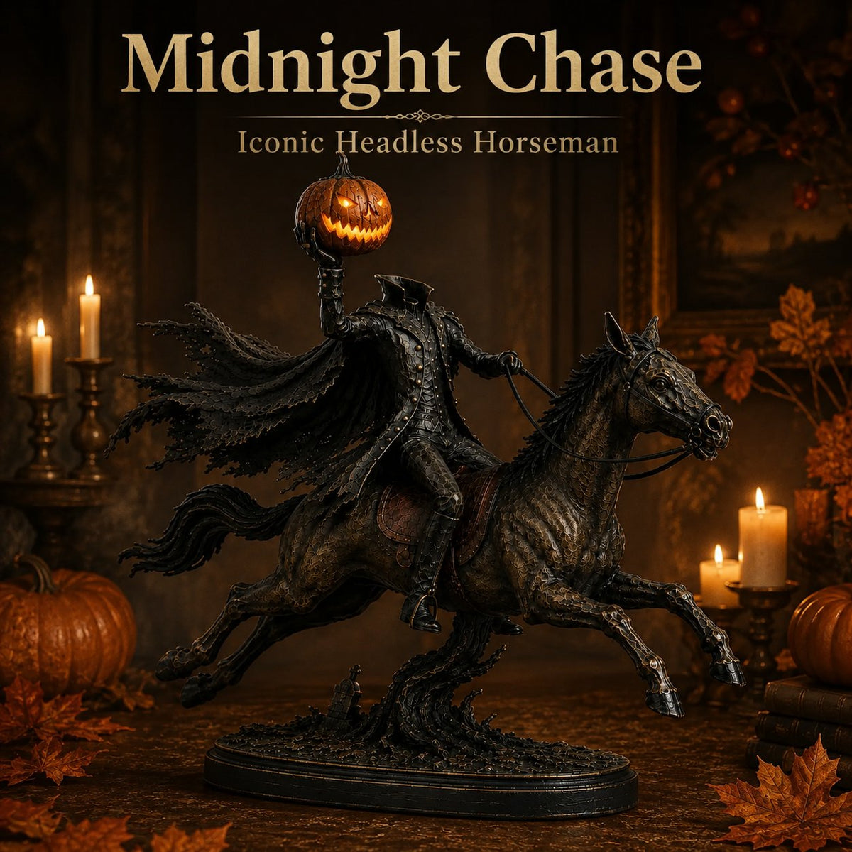 🔥 Halloween Special – Headless Horseman Midnight Ride Statue 🎃🏇