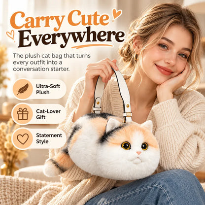 🎉🐱 Plush Cat Handbag – Ultra-Soft Kitty Purse for Cat Lovers & Cute Everyday Outfits