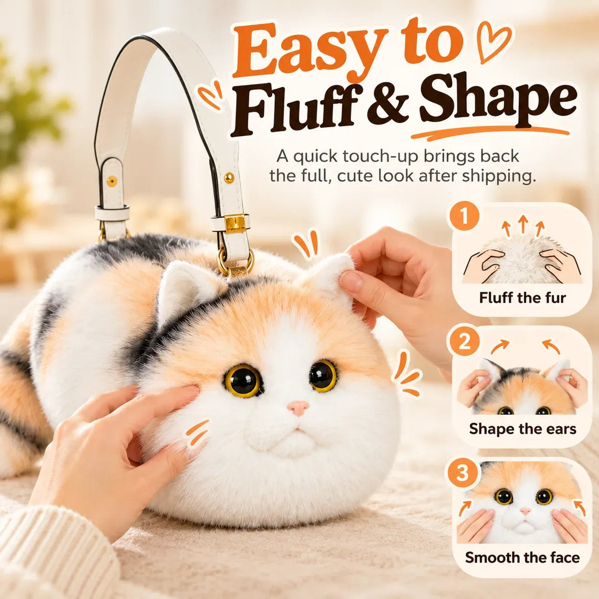 🎉🐱 Plush Cat Handbag – Ultra-Soft Kitty Purse for Cat Lovers & Cute Everyday Outfits