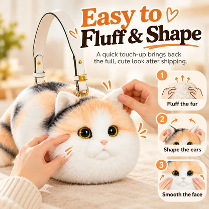🎉🐱 Plush Cat Handbag – Ultra-Soft Kitty Purse for Cat Lovers & Cute Everyday Outfits
