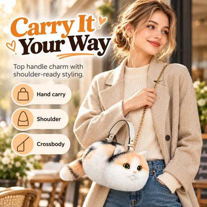 🎉🐱 Plush Cat Handbag – Ultra-Soft Kitty Purse for Cat Lovers & Cute Everyday Outfits