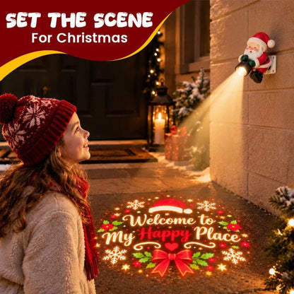 🎅✨ Santa Christmas Welcome Projector – Magical Holiday Greeting Light with Remote Control & Adjustable Angle 🎄