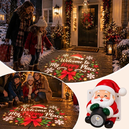 🎅✨ Santa Christmas Welcome Projector – Magical Holiday Greeting Light with Remote Control & Adjustable Angle 🎄