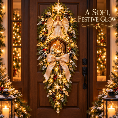 ✝️✨Angel & Nativity Scene Wreath🌹