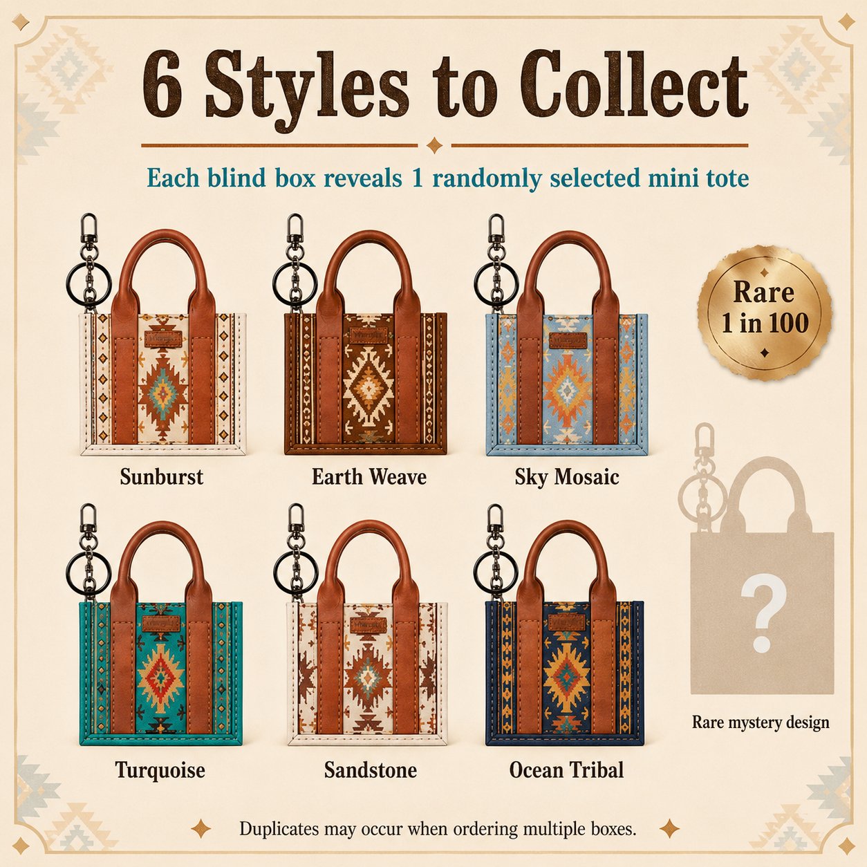 🤠Southwestern Mini Tote Blind Box – Unbox a Little Western Surprise