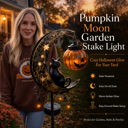 🔥 Last Day 55% OFF –Solar Halloween Garden Stake Light 👻🎃 | Black Cat & Pumpkin Decor