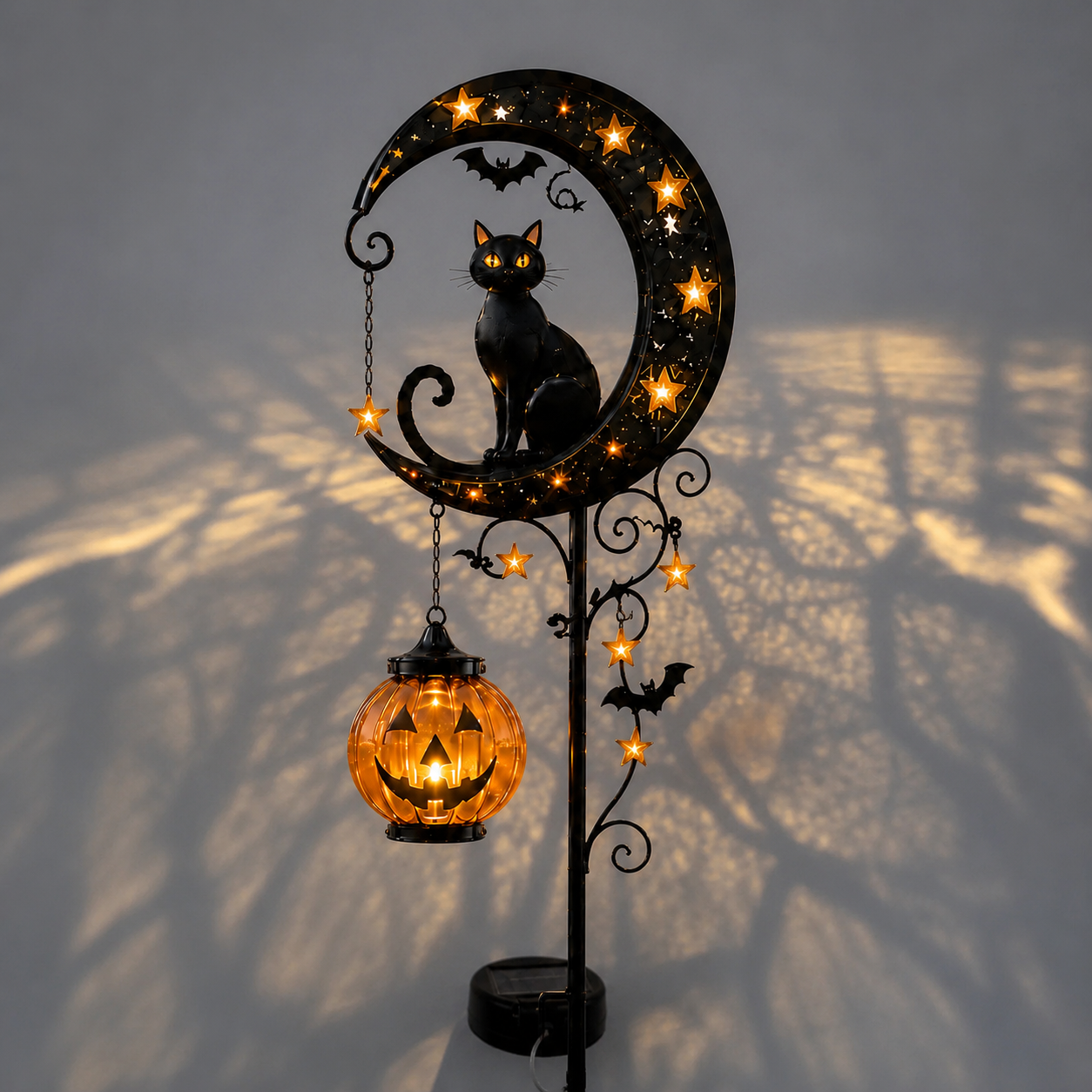 🔥 Last Day 55% OFF –Solar Halloween Garden Stake Light 👻🎃 | Black Cat & Pumpkin Decor