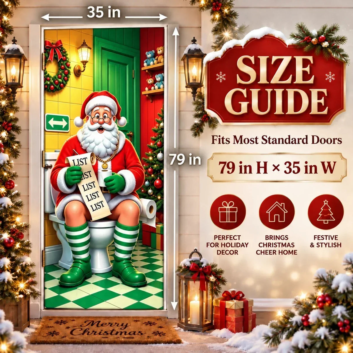 ✨Give Your Front Door a Christmas Makeover – 7 Festive Designs