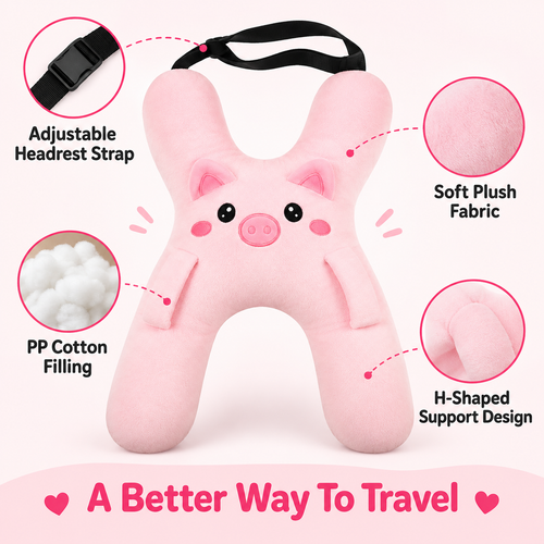 🚗🎁 Holiday Road Trip Special | Kids’ Plush Car Travel Pillow – Save 49%