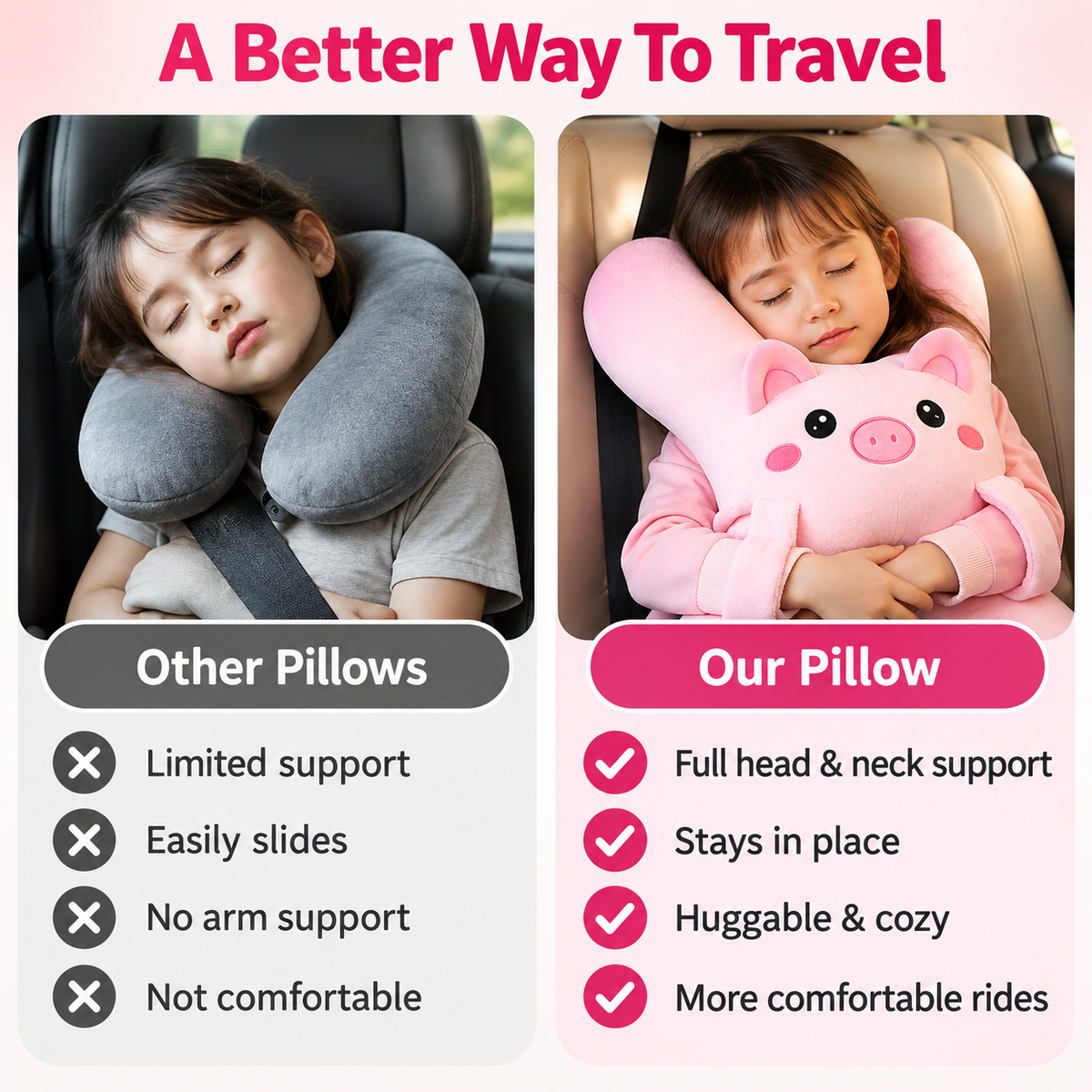 🚗🎁 Holiday Road Trip Special | Kids’ Plush Car Travel Pillow – Save 49%