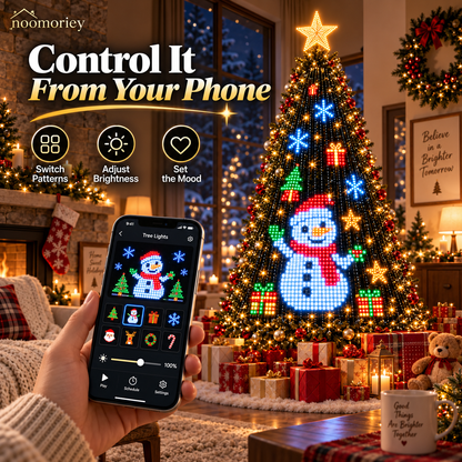 🎄✨LuminaTree™ Pro - Smart DIY App-Controlled LED Christmas Tree Lights with Custom Holiday Patterns