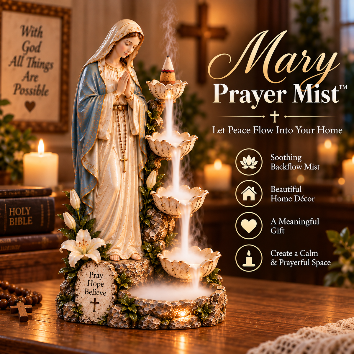 ✨ Last Day 49% OFF✨ Faith-Inspired Backflow Collection™ – Peaceful Christian Home Decor