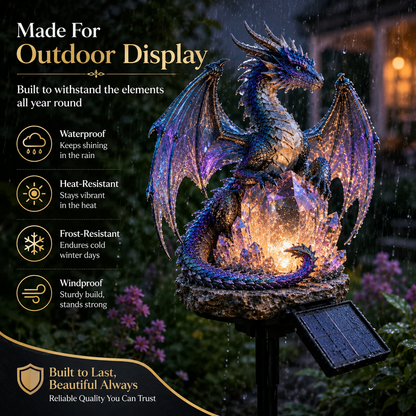 💜🔥 50% OFF – Amethyst Crystal Dragon Solar Garden Light 🐉