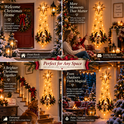 ✝️ "Bethlehem Star of Faith™" — Light-Up Nativity Scene Wall Decor