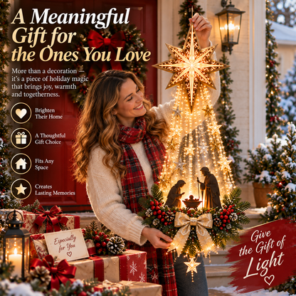 ✝️ "Bethlehem Star of Faith™" — Light-Up Nativity Scene Wall Decor