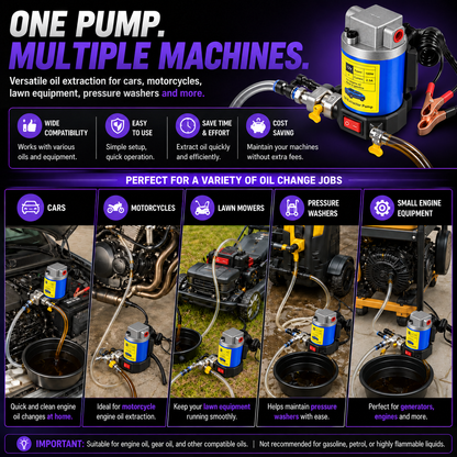 💪Fall Sale 50% OFF🔥 | 12V Portable Oil Extractor Pump – Easier DIY Oil Changes