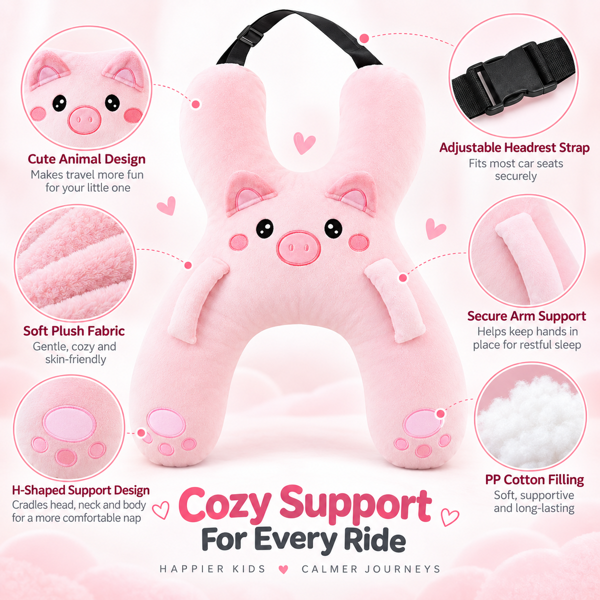 🚗🎁 Holiday Road Trip Special | Kids’ Plush Car Travel Pillow – Save 49%