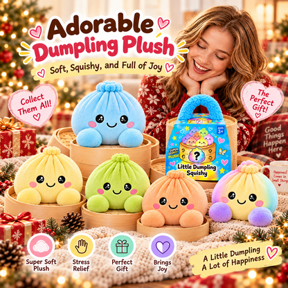 🥟 Plush Dumpling Squishy – Soft, Squeezable & Adorably Plush