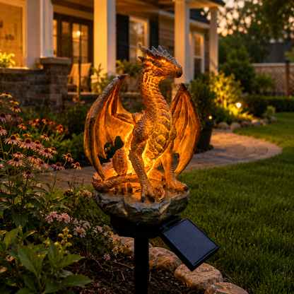 💜🔥 50% OFF – Amethyst Crystal Dragon Solar Garden Light 🐉