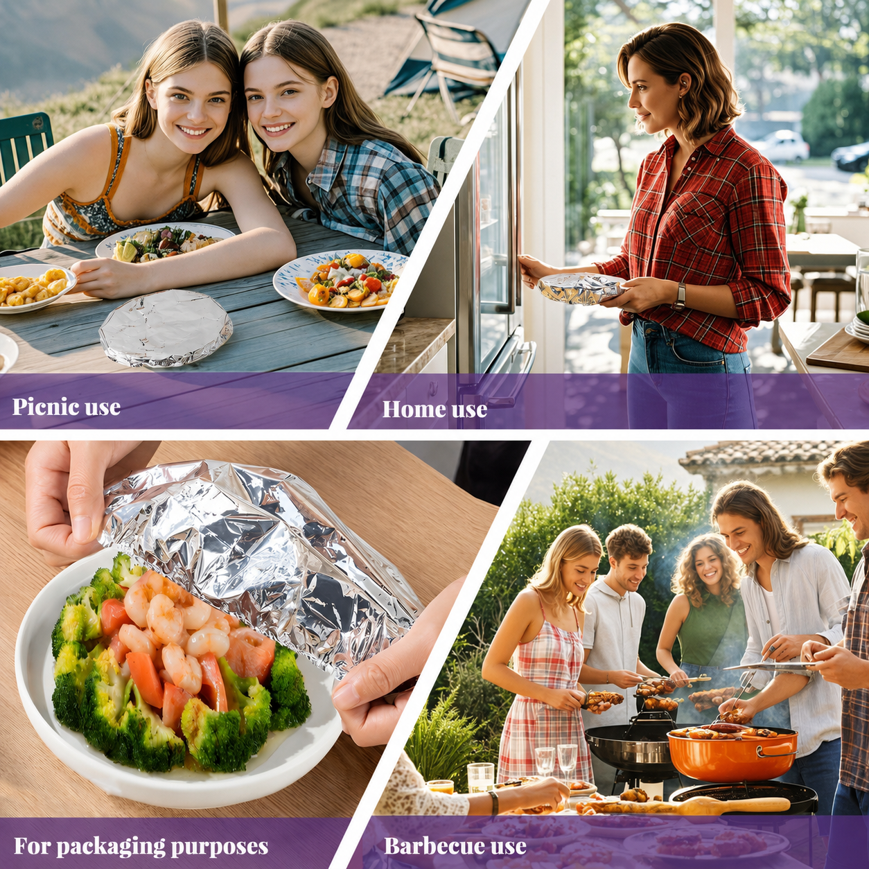 Reusable Insulated Aluminum Foil Food Covers
