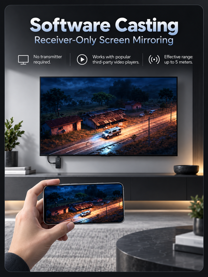 📺 Wireless HDMI Display Adapter Kit – Plug & Play USB-C Transmitter and HDMI Receiver for Cable-Free Screen Mirroring, 1080P Video Projection for Laptops, TVs, Monitors & Projectors