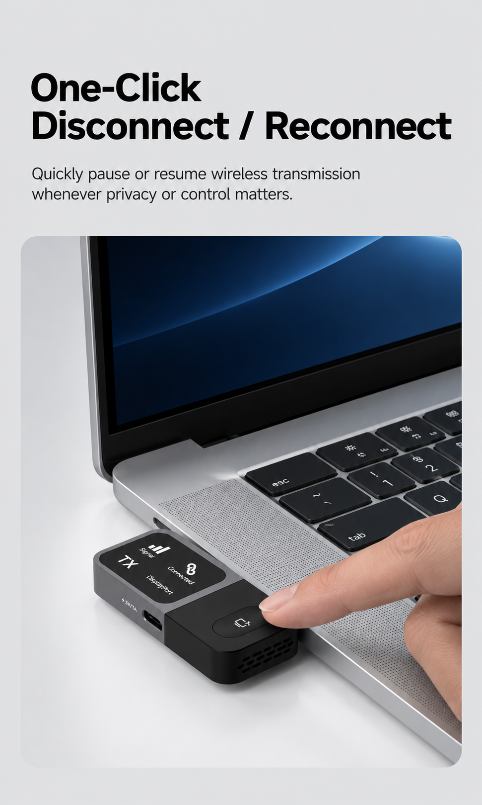 📺 Wireless HDMI Display Adapter Kit – Plug & Play USB-C Transmitter and HDMI Receiver for Cable-Free Screen Mirroring, 1080P Video Projection for Laptops, TVs, Monitors & Projectors