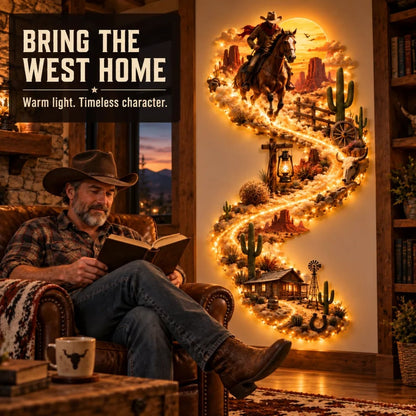 🤠 Holiday Special | Lighted Western Cowboy Wall Art – 50% OFF + FREE SHIPPING